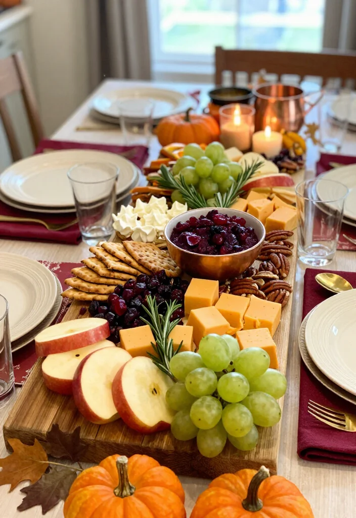 19 Dollar Tree Thanksgiving Table Setting Ideas That Look Shockingly Expensive (Guests Will Never Guess the Cost!) - 6. Build a Charcuterie Board as the Centerpiece 1