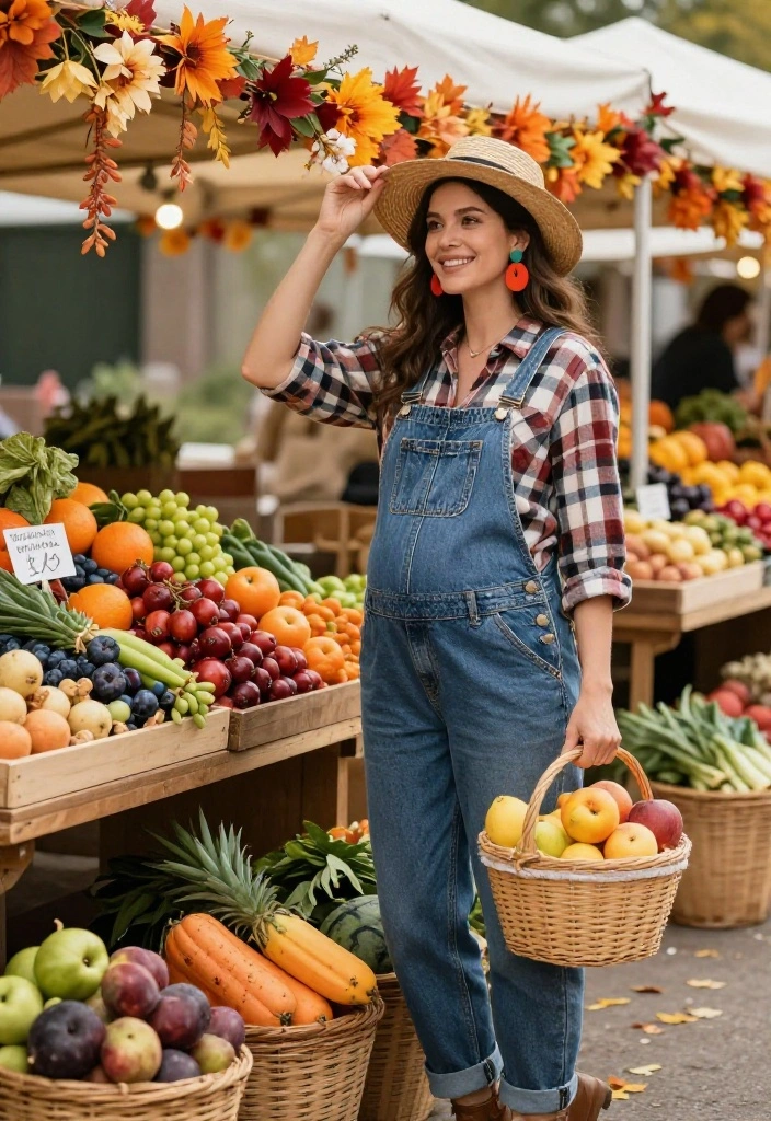 19 Genius Pregnant Halloween Costume Ideas That Will Make You the Star of the Night! - 16. Farmer's Market 1