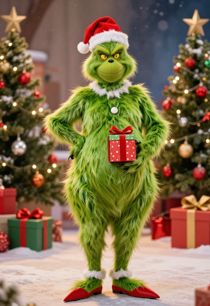 19 Genius Pregnant Halloween Costume Ideas That Will Make You the Star of the Night! - 7. The Grinch and His Baby 1