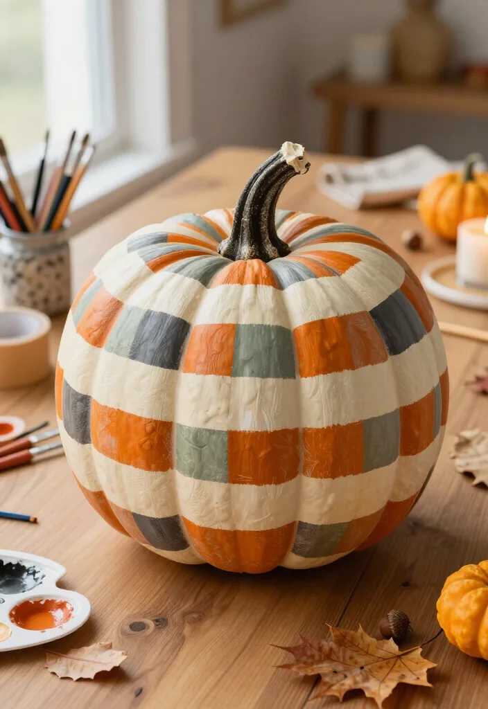 19 Brilliant Hand-Painted Pumpkin Ideas So Easy, Even Beginners Can Create Stunning Fall Decor! 57 19 Hand-Painted Pumpkin Ideas So Easy, Even Beginners Can Create Stunning Fall Decor! - 14. Easy Checkerboard Pumpkins 1