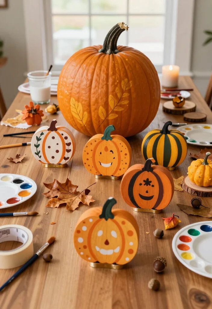 19 Brilliant Hand-Painted Pumpkin Ideas So Easy, Even Beginners Can Create Stunning Fall Decor! 73 19 Hand-Painted Pumpkin Ideas So Easy, Even Beginners Can Create Stunning Fall Decor! - 19. Mini Pumpkin Centerpiece Collection 1