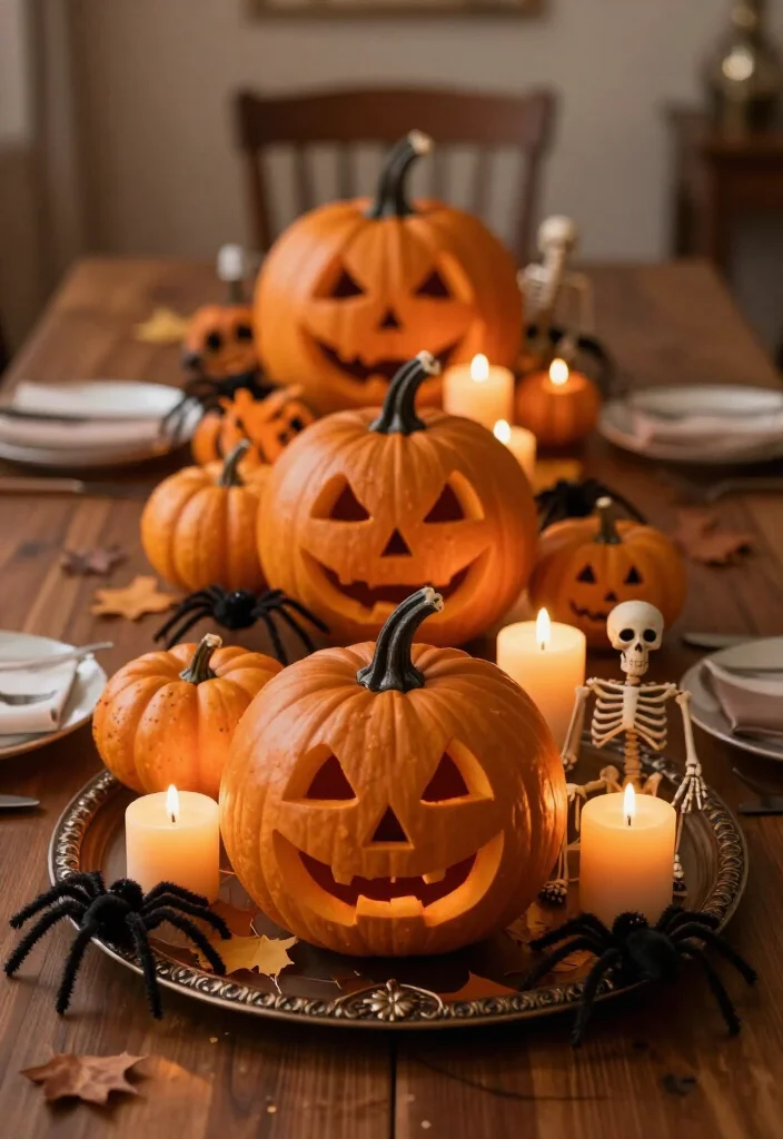 19 Inexpensive Halloween Decor Ideas Under $50 That Will Transform Your Home into a Spooktacular Wonderland! - 14. Spooky Centerpieces: Eye-Catching Displays 1