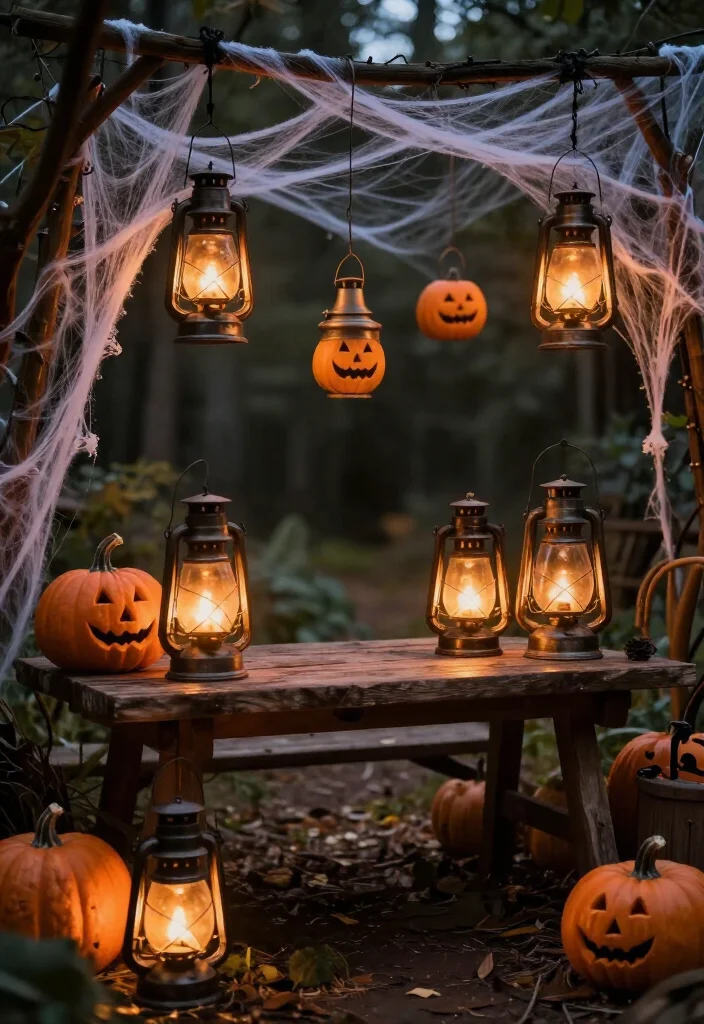 19 Inexpensive Halloween Decor Ideas Under $50 That Will Transform Your Home into a Spooktacular Wonderland! - 16. Outdoor Lanterns: Illuminate the Night 1