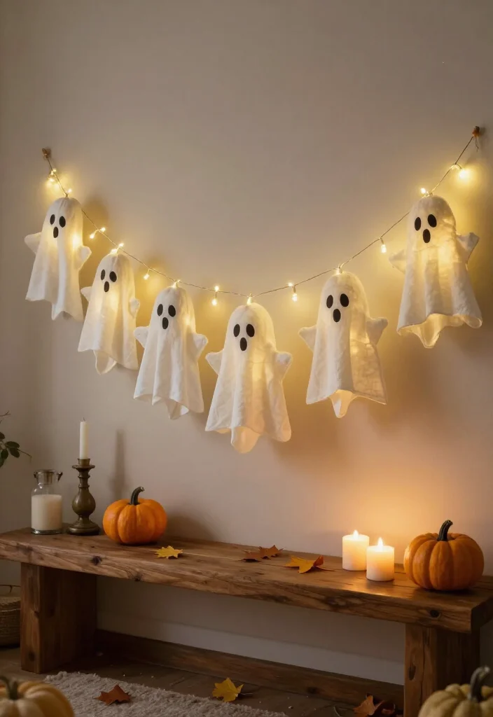 19 Inexpensive Halloween Decor Ideas Under $50 That Will Transform Your Home into a Spooktacular Wonderland! - 2. Ghostly Garlands: Whimsical Accents for Any Space 1