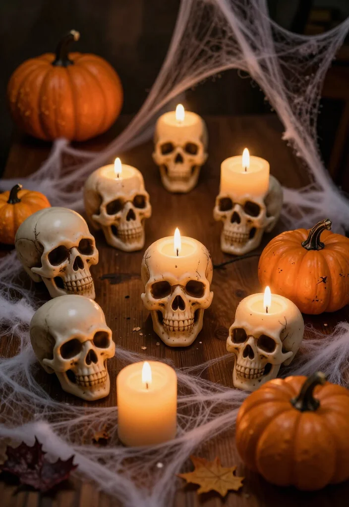19 Inexpensive Halloween Decor Ideas Under $50 That Will Transform Your Home into a Spooktacular Wonderland! - 4. Creepy Candle Holders: Light Up the Night 1