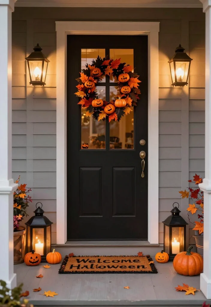 19 Inexpensive Halloween Decor Ideas Under $50 That Will Transform Your Home into a Spooktacular Wonderland! - 6. Eerie Entrance: Welcome Your Guests with Style 1