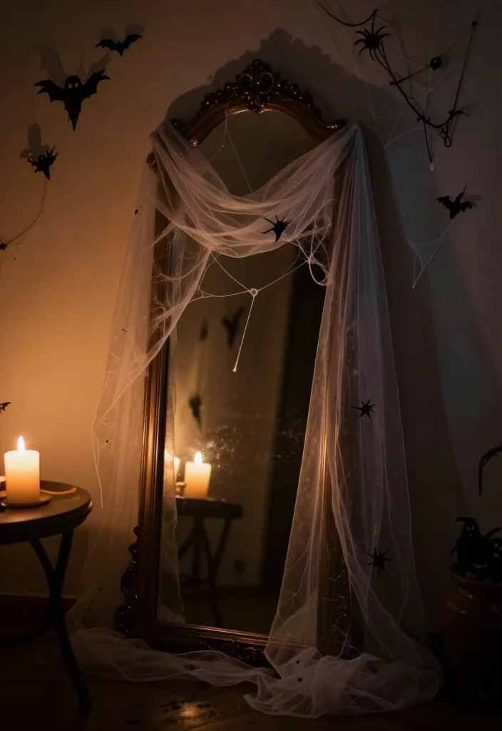 19 Inexpensive Halloween Decor Ideas Under $50 That Will Transform Your Home into a Spooktacular Wonderland! - 9. Haunted Mirrors: Reflect the Spirit of Halloween 1