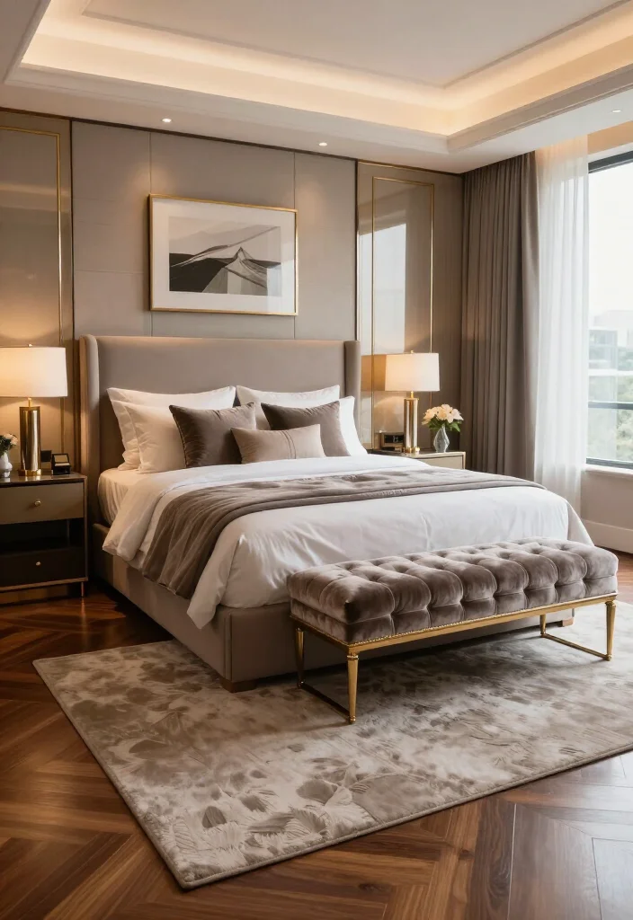 19 Luxurious Master Bedroom Ideas That Look Straight Out of a 5-Star Hotel 23 19 Luxurious Master Bedroom Ideas That Look Straight Out of a 5-Star Hotel - 10. Build a Small Seating Area at the Foot of the Bed 1