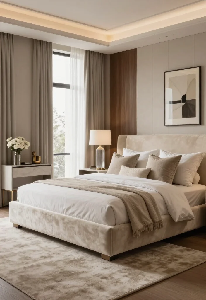19 Luxurious Master Bedroom Ideas That Look Straight Out of a 5-Star Hotel 61 19 Luxurious Master Bedroom Ideas That Look Straight Out of a 5-Star Hotel - 16. Keep a Monochrome Room Rich with Texture 1
