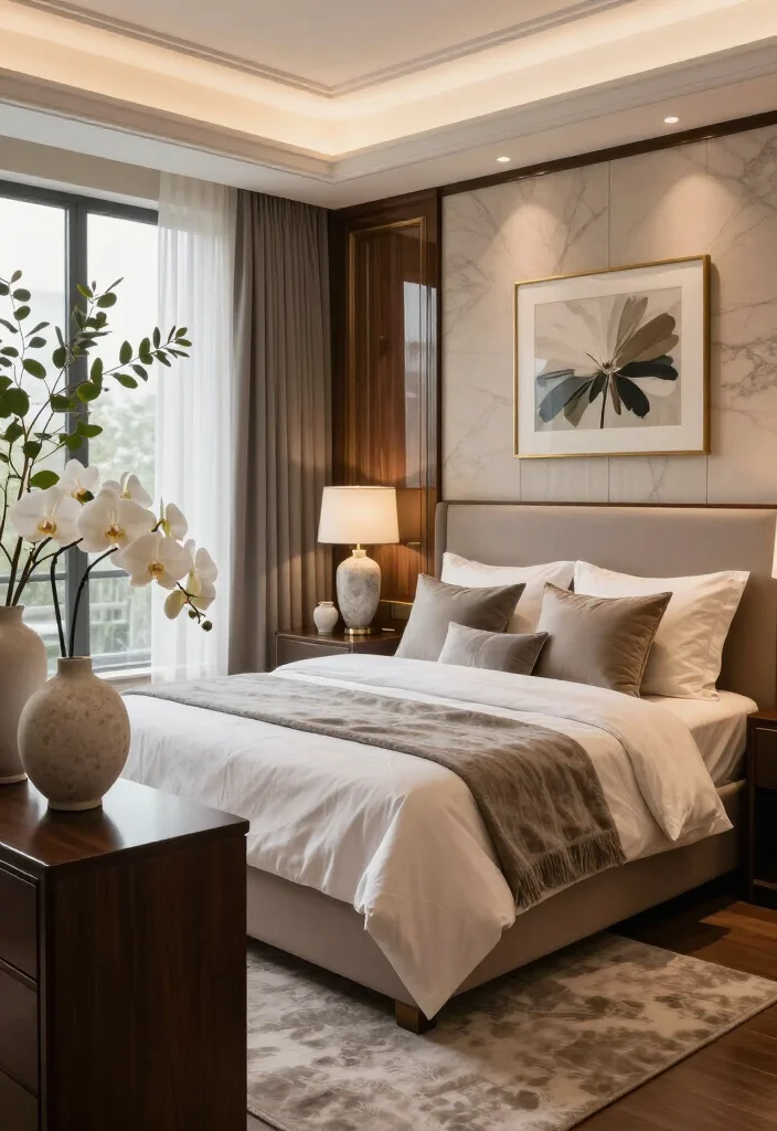 19 Luxurious Master Bedroom Ideas That Look Straight Out of a 5-Star Hotel 62 19 Luxurious Master Bedroom Ideas That Look Straight Out of a 5-Star Hotel - 17. Use Fresh Flowers and Greenery as Living Decor 1