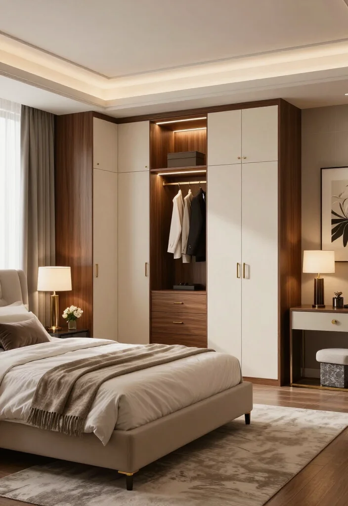 19 Luxurious Master Bedroom Ideas That Look Straight Out of a 5-Star Hotel 63 19 Luxurious Master Bedroom Ideas That Look Straight Out of a 5-Star Hotel - 18. Hide Clutter with Beautiful Built-In Storage 1