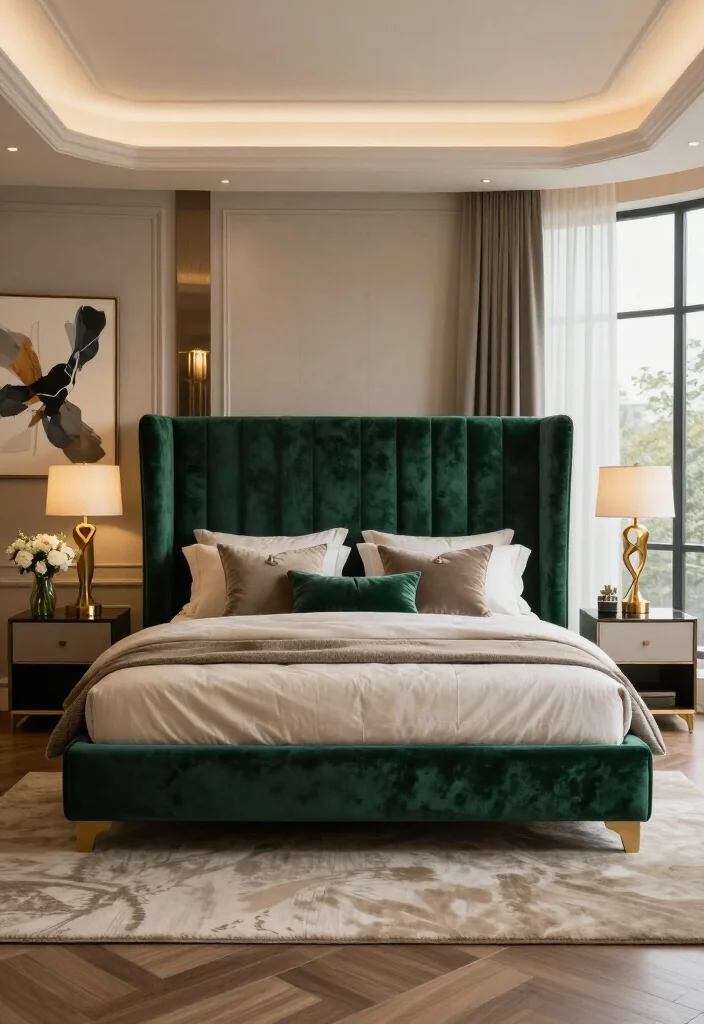 19 Luxurious Master Bedroom Ideas That Look Straight Out of a 5-Star Hotel 3 19 Luxurious Master Bedroom Ideas That Look Straight Out of a 5-Star Hotel - 2. Make a Tall Upholstered Headboard the Focal Point 1