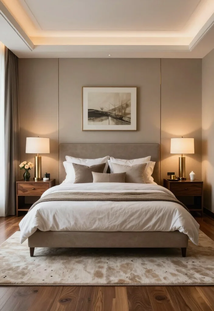 19 Luxurious Master Bedroom Ideas That Look Straight Out of a 5-Star Hotel 15 19 Luxurious Master Bedroom Ideas That Look Straight Out of a 5-Star Hotel - 4. Create Symmetry with Matching Nightstands 1