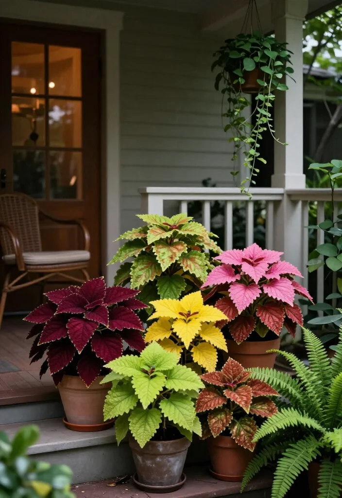 19 Stunning Plants That Thrive on a Shady Porch: Beautiful Ideas for Low-Light Spaces 72 19 Plants That Thrive on a Shady Porch: Beautiful Ideas for Low-Light Spaces - 19. Coleus for Leafy Color Without Full Sun 1