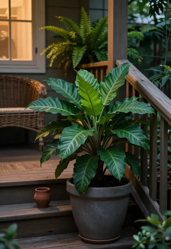 19 Stunning Plants That Thrive on a Shady Porch: Beautiful Ideas for Low-Light Spaces 3 19 Plants That Thrive on a Shady Porch: Beautiful Ideas for Low-Light Spaces - 2. Cast Iron Plant for an Almost-Fuss-Free Corner 1