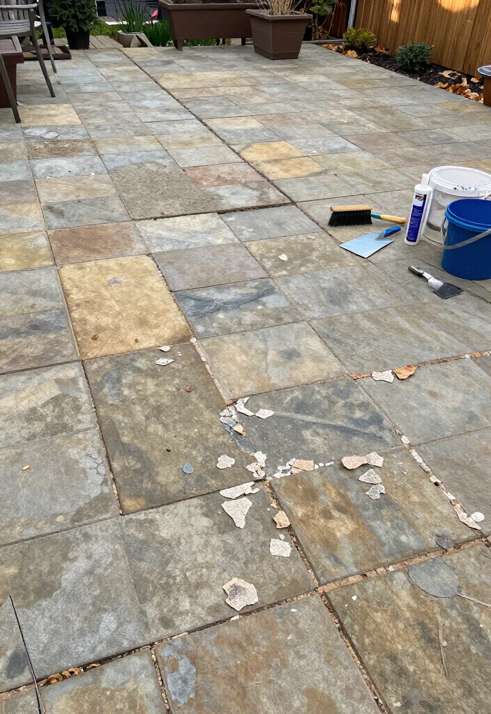 9 Clever Signs Your Patio Needs Regrouting Before Winter: What to Fix Now 42 9 Clever Signs Your Patio Needs Regrouting Before Winter: What to Fix Now - 9. Old Repairs Are Peeling, Patchy, or Opening Again 1
