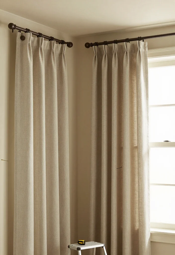 9 Signs You Hung Your Curtains Wrong (and How to Fix Them Fast) 2 9 Signs You Hung Your Curtains Wrong (and How to Fix Them Fast) - 1. The Curtain Rod Is Sitting Too Low 1