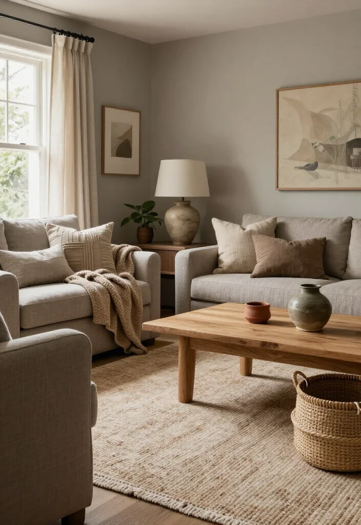 9 Signs Your Home Is Stuck in the Greige Era (and How to Warm It Up) - 4. The Room Has Plenty of Furniture but No Texture 1