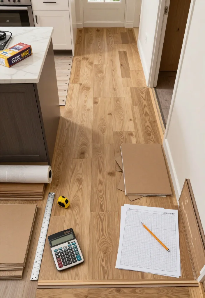 Flooring Calculator: 10 Genius Waste, Underlayment & Trim Planning Moves 51 Flooring Calculator: 10 Genius Waste, Underlayment & Trim Planning Moves - 8. Give Odd Shapes, Cabinets, and Stairs Their Own Mini Plan 1