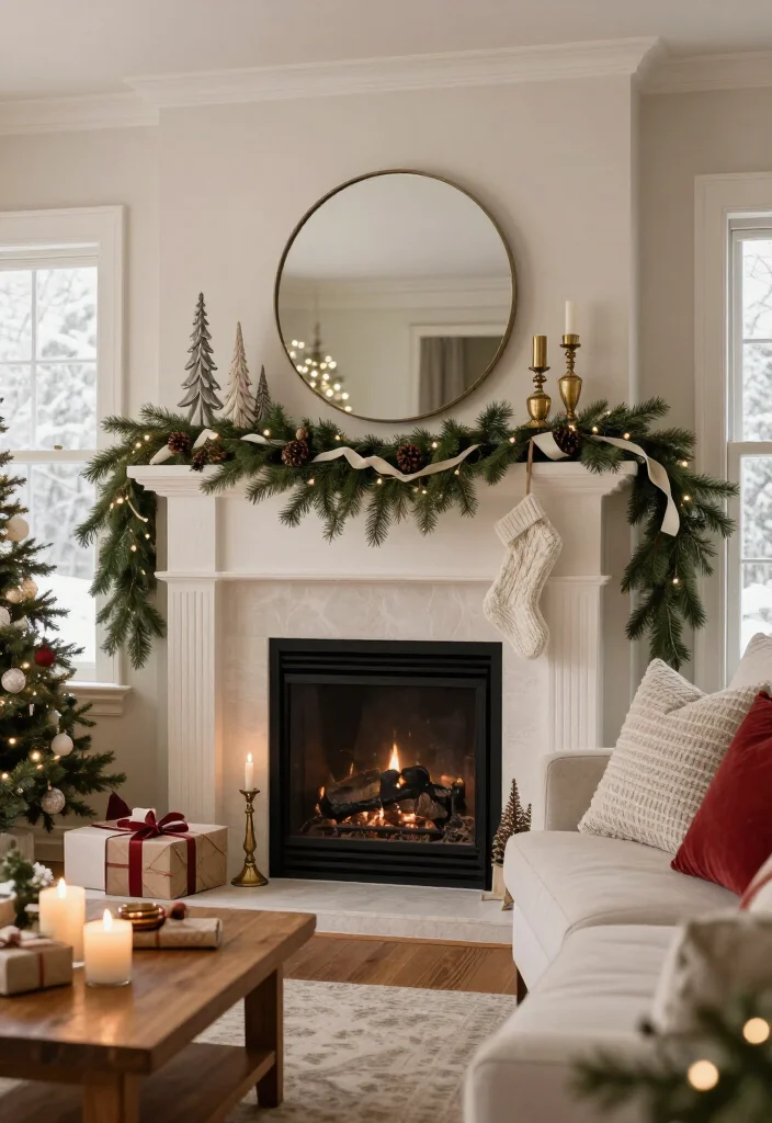 How to Decorate Your Home for Christmas 2026: 7 Beautiful Ways to Create a Cozy Holiday Home 3 How to Decorate Your Home for Christmas 2026: 7 Beautiful Ways to Create a Cozy Holiday Home - 2. Turn the Mantel into a Layered Evergreen Focal Point 1