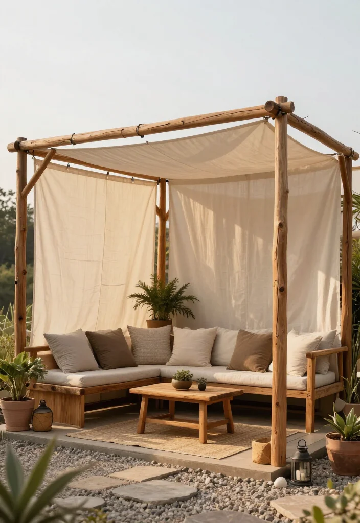 Stunning Rustic Wood and Fabric Canopy Ideas: 15 Cozy Outdoor Ideas - Conclusion: Make Shade Feel Like Home 1