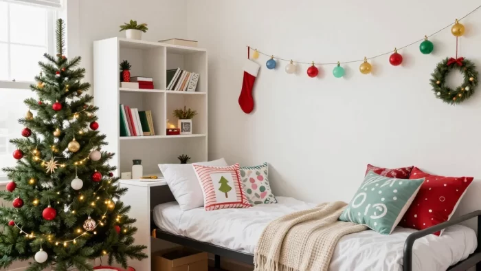 10 Cheerful Christmas Room Decor Ideas for Teens and Dorm Rooms