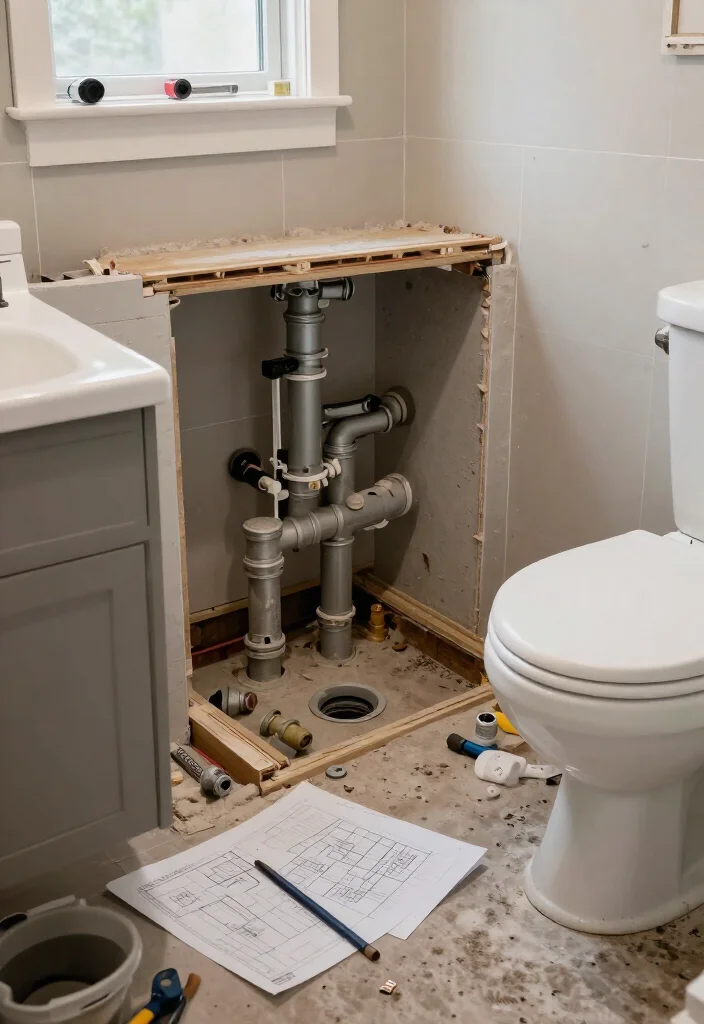 12 Costly Bathroom Remodel Mistakes to Avoid Before You Start (Mistake #7 Could Drain Your Budget!) - 5. Moving Plumbing Without Pricing the Whole Job 1