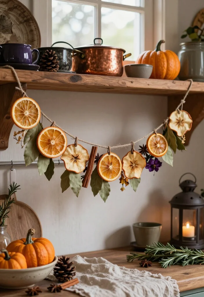 15 Enchanting Cottagecore Halloween Decor Ideas That'll Make Your Home Feel Like a Witch's Cozy Cottage 24 15 Enchanting Cottagecore Halloween Decor Ideas That'll Make Your Home Feel Like a Witch's Cozy Cottage - 3. Make Dried Orange and Bay Leaf Garlands 1