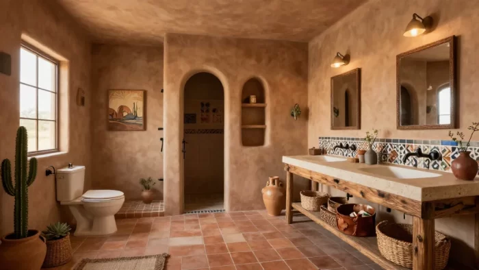 15 Gorgeous Southwestern Bathroom Ideas That’ll Make Your Space Feel Like a Desert Retreat (Wait Until You See #8!)