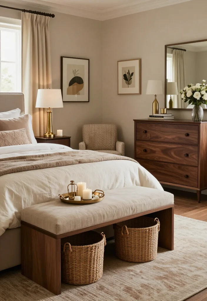 15 Grown Woman Bedroom Decor Ideas That’ll Make Your Space Feel Instantly More Elegant - 14. Hide Clutter With Beautiful Storage 1