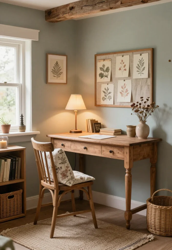 16 Storybook Cottagecore House Ideas That’ll Make Your Home Feel Like a Fairytale - 7. Create a Home Office That Feels Like a Writing Nook 1