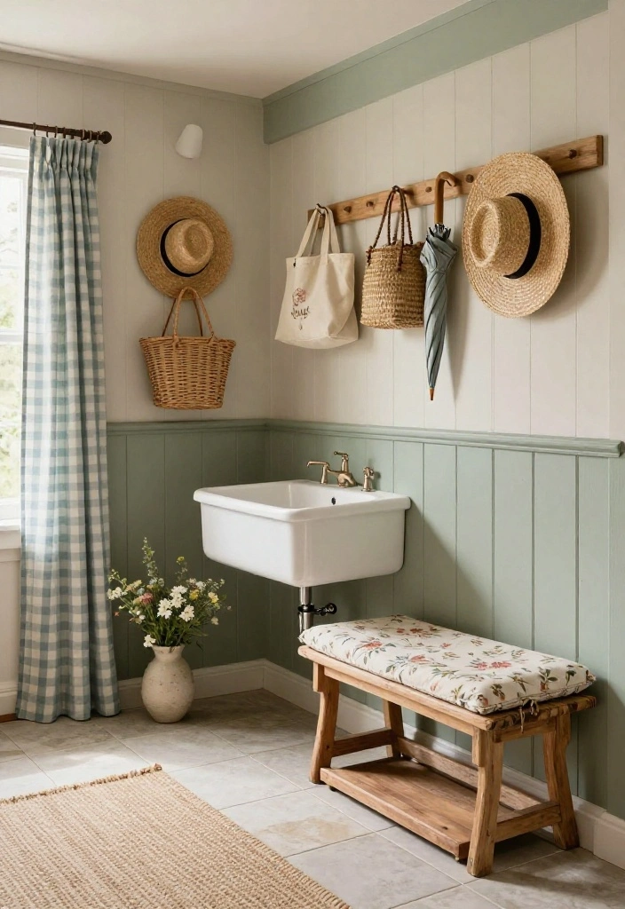 16 Storybook Cottagecore House Ideas That’ll Make Your Home Feel Like a Fairytale - 8. Make the Mudroom Pretty Enough to Use 1