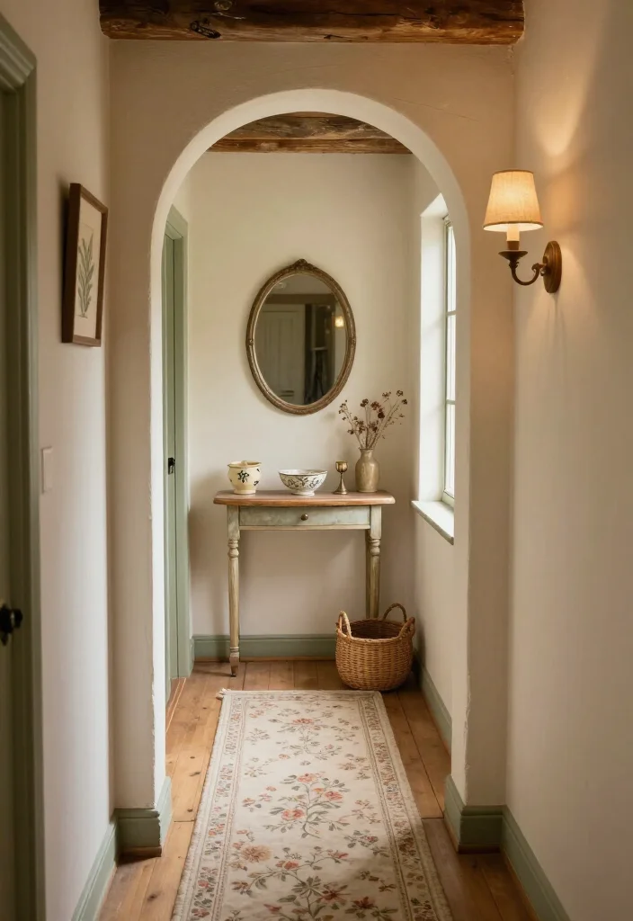 16 Storybook Cottagecore House Ideas That’ll Make Your Home Feel Like a Fairytale - 9. Use Arched Doorways and Soft Hallway Details 1