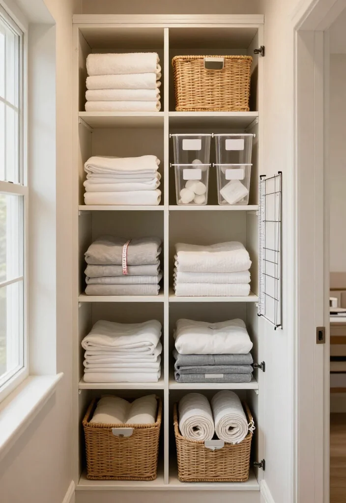 19 Smart Linen Closet Organization Ideas That’ll Make Your Tiny Space Feel Twice as Big (Wait Until You See #7!) - 18. Measure the Closet and Build Simple Zones 1