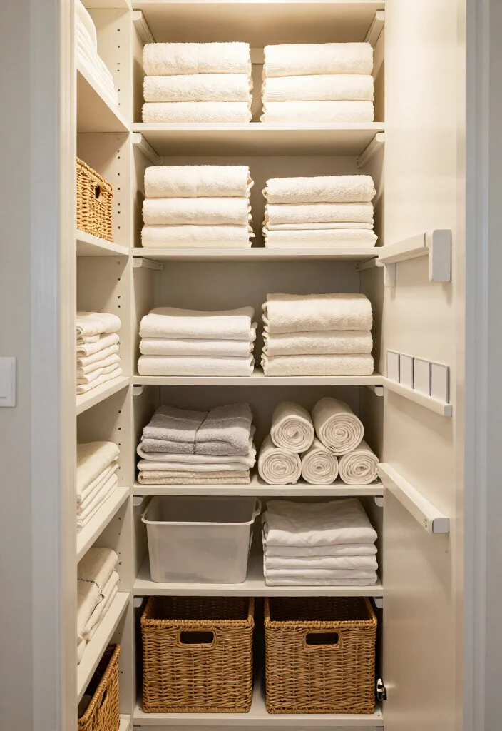 19 Smart Linen Closet Organization Ideas That’ll Make Your Tiny Space Feel Twice as Big (Wait Until You See #7!) - 19. Create a Five-Minute Linen Closet Reset 1